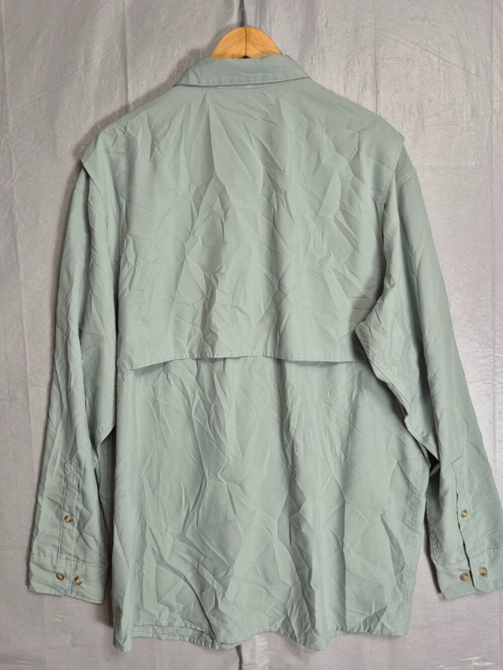 Patagonia Long-Sleeved Sol Patrol Button Up Shirt Light Green XL Fishing 0702 - Picture 8 of 10